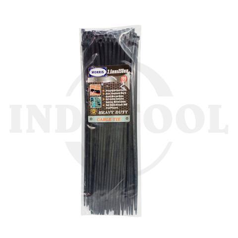 CABLE TIES NYLON, BLACK 3.5 x 250mm / KABEL TIES NYLON HITAM, KABEL TIS NILON HITAM MORRIS