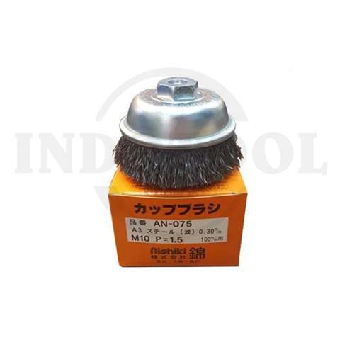 CUP BRUSH BRASS B3 AN-075 3" x 10P = 1.50 / SIKAT KAWAT MANGKOK KING