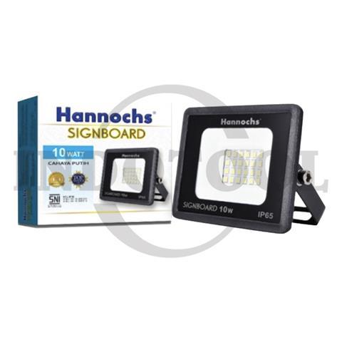 LED FLOOD LIGHT SIGNBOARD, WHITE 10W / LAMPU SOROT TEMBAK PUTIH HANNOCHS