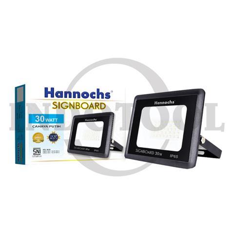LED FLOOD LIGHT SIGNBOARD, WHITE 30W / LAMPU SOROT TEMBAK PUTIH HANNOCHS