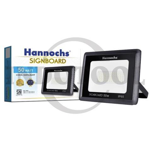 LED FLOOD LIGHT SIGNBOARD, WHITE 50W / LAMPU SOROT TEMBAK PUTIH HANNOCHS
