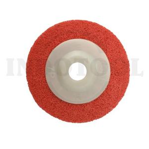 NON WOVEN WHEEL PAD, RED 4'' x 12 x 16 mm, #180 / GERINDA POLES, MERAH ROHA