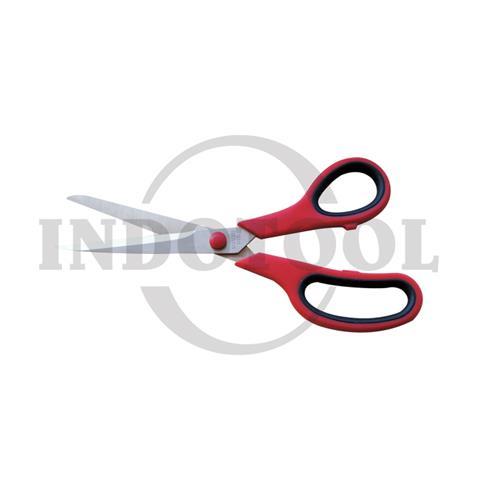 STAINLESS STEEL SCISSORS WITH BI COLOR PLASTIC 200mm / GUNTING STAINLESS GAGANG PLASTIK MAXPOWER