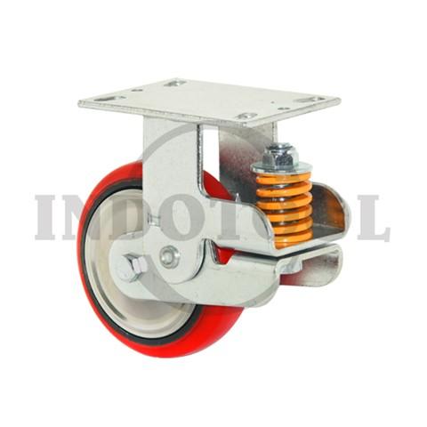 SHOCK ABSORBER PU CASTER FIXED 6" ( 150x50mm ) , 300Kg / RODA TROLI MATI ROHA