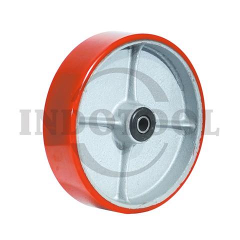 PU CASTER SINGLE WHEEL ( ROLLER BEARING ) 6" / RODA TROLI PU CASTER SINGLE ROLLER BEARING ROHA