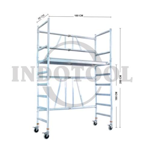 ALUMINIUM PLATFORM 68 x 180 x 280cm / TANGGA LIPAT ROHA