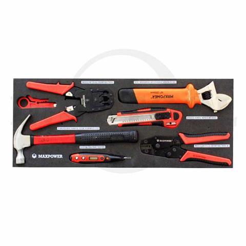 6 PCS TOOL TRAY INSULATED MAINTENANCE SET 490 x 220mm / 6 PCS TOOL KIT SET ALAT PERKAKAS PALU TANG OBENG MAXPOWER