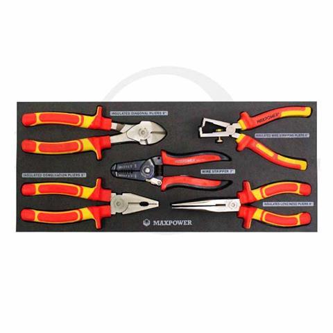 5 PCS TOOL TRAY INSULATED MAINTENANCE SET 430 x 190mm / TANG KOMBINASI SET MAXPOWER