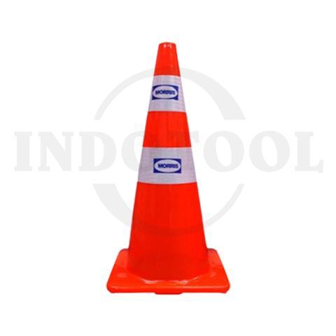 TRAFFIC CONE (ORANGE BASE) 70 cm / KERUCUT LALU LINTAS / KERUCUT PEMBATAS JALAN MORRIS