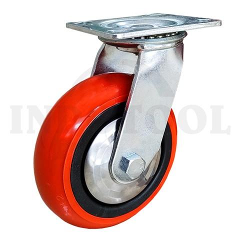 PVC CASTER HEAVY DUTY, SWIVEL 5" (100x50mm), 130kg / RODA TROLI PVC - HIDUP / PUTAR ROHA