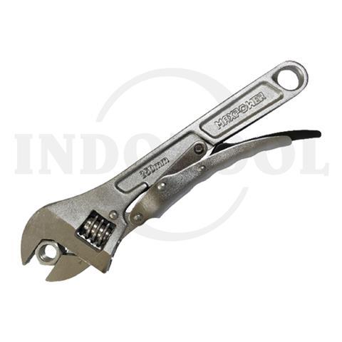 LOCKING ADJUSTABLE WRENCH 10" x 33mm / KUNCI INGGRIS MAXPOWER