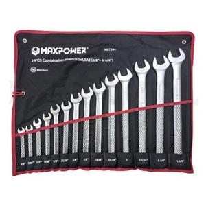 14 PCS COMBINATION WRENCH SET INCH 3/8" - 1-1/4" / 14 PCS KUNCI RING PASS SET INCHI MAXPOWER