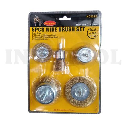 5 PCS WIRE BRUSH SET 1" - 3" / 5 PCS SIKAT KAWAT SET BEST GUARD
