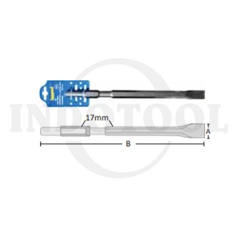HEX17 - FLAT CHISEL 50mm x 450mm / MATA BOR BOBOK DATAR LANGSOL