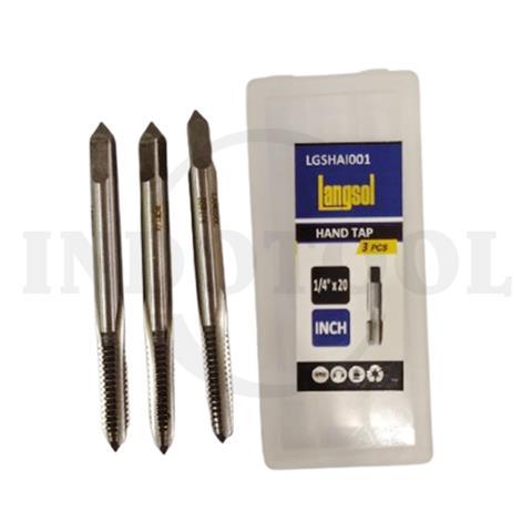 3 PCS HAND TAP, INCH 1/4" x 20 / 3 PCS ALAT TAP / ALAT PEMBUAT ULIR LANGSOL