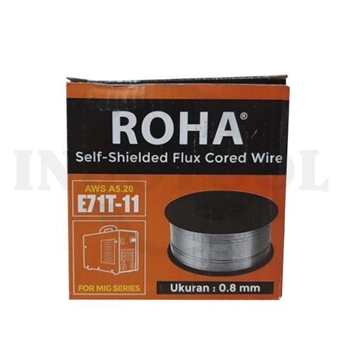 1KG KAWAT LAS ROLL CO2, E71T FLUX CORED 0.8mm / KAWAT LAS ROLL CO2, E71T FLUX CORED ROHA