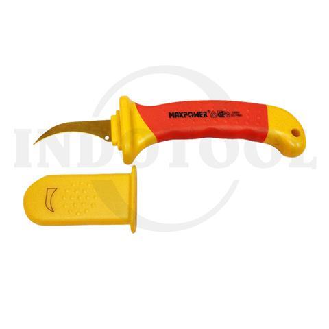 VDE INSULATED CABLE KNIFE SICKLE BLADE 50 x 180mm / PISAU PENGUPAS KABEL MATA SABIT MAXPOWER