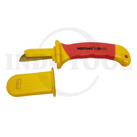 VDE INSULATED CABLE KNIFE FLAT BLADE 50 x 180mm / PISAU PENGUPAS KABEL MATA DATAR MAXPOWER