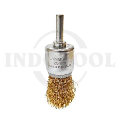 END BRUSH WITH SHANK 6mm x 25mm / SIKAT KAWAT END BRUSH LANGSOL