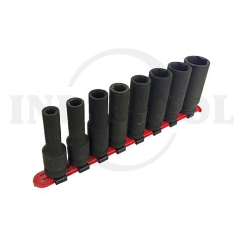 9 PCS 1/2" DR DEEP SOCKET IMPACT 6PT MK-014 / KUNCI SOKET MAXPOWER