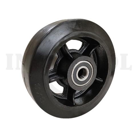 RUBBER SINGLE WHEEL, CAST IRON RIM 8" (203x75mm), 400kg / RODA GEROBAK DORONG ROHA