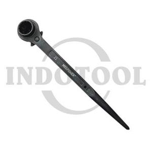 DOUBLE TAIL RATCHET WRENCH, BLACK 19 x 24mm / MAXPOWER