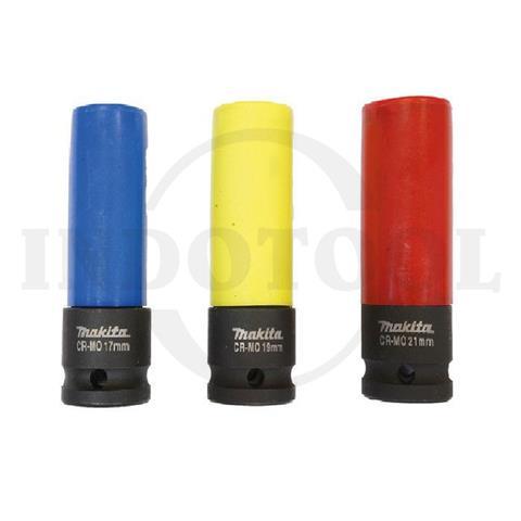 3 PCS IMPACT DEEP SOCKET FOR WHEEL NUT E-12354 / 3 PCS MATA SOCK IMPACT PANJANG MAKITA