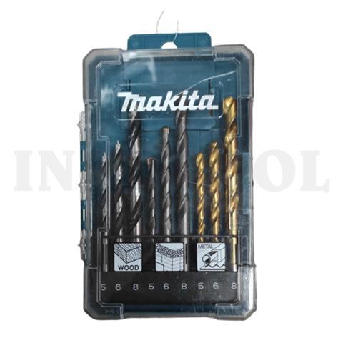 9 PCS HSS DRILL TIN SET D71962 5,6,8mm / 9 PCS MATA BOR BESI SET MAKITA