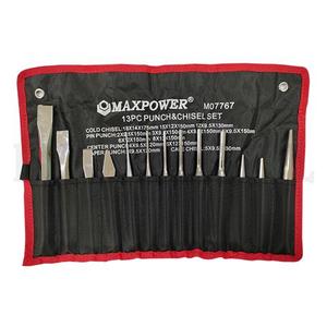 13 PCS OCTAGONAL STEEL PUNCH SET / 13 PCS PAHAT BESI SET MAXPOWER