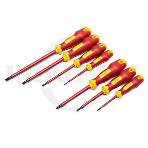 7 PCS VDE INSULATED SCREWDRIVER SET / 7 PCS OBENG LISTRIK PLUS MINUS SET SATA