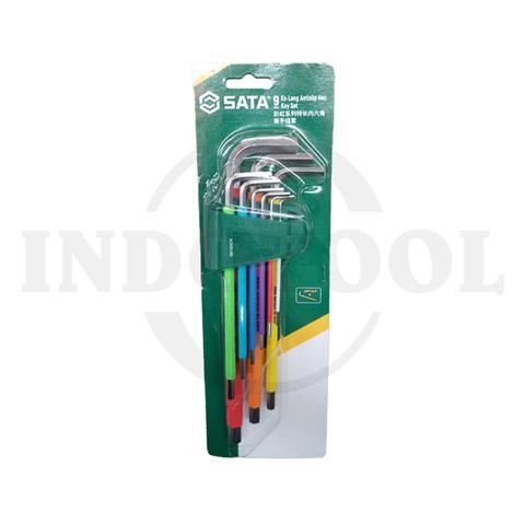 9 PCS EX-LONG ANTISLIP HEX KEY / 9 PCS KUNCI L PANJANG ANTI SLIP SET SATA