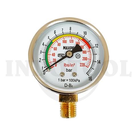 PRESSURE GAUGE 2.5" 4 BAR / ALAT UKUR TEKANAN / PENGUKUR TEKANAN MAXPRO