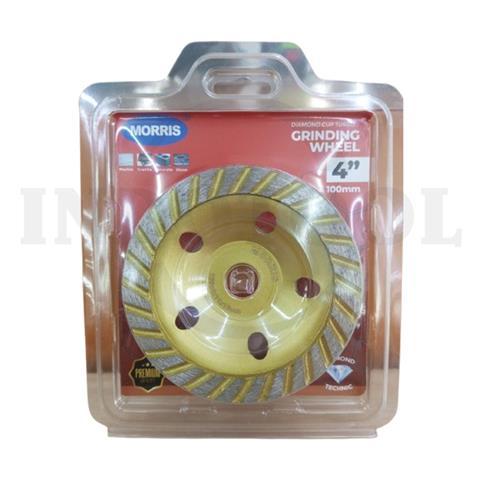 DIAMOND CUP GRINDING WHEEL 4", 100x4x11x16mm / MATA GERINDA MANGKOK MORRIS