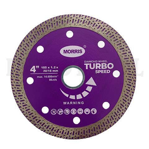 DIAMOND WHEEL, TURBO SPEED 4". 105x1.2x10x20/16mm / MATA GERINDA BETON BATU MANGKOK MORRIS
