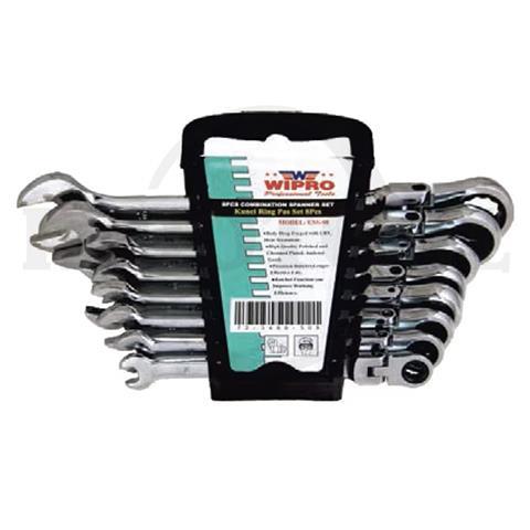 8 PCS RATCHETING COMBINATION WRENCH SET CSS-08 / 8 PCS KUNCI RING PAS RATCHET WIPRO
