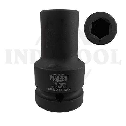 DEEP SOCKET 1" IMPACT, 6PT 19mm / MATA SOCK DEEP IMPACT, 6PT MAXPRO