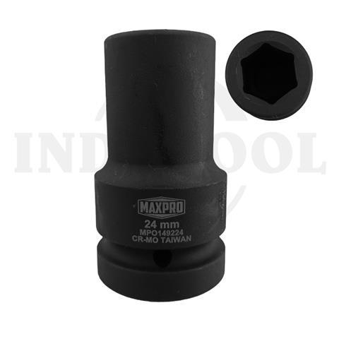 DEEP SOCKET 1" IMPACT, 6PT 24mm / MATA SOCK DEEP IMPACT, 6PT MAXPRO