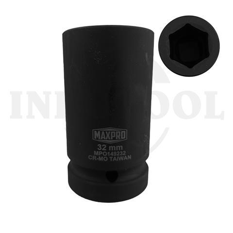 DEEP SOCKET 1" IMPACT, 6PT 32mm / MATA SOCK DEEP IMPACT MAXPRO