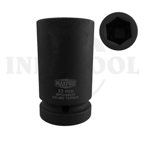 DEEP SOCKET 1" IMPACT, 6PT 33mm / MATA SOCK DEEP IMPACT MAXPRO