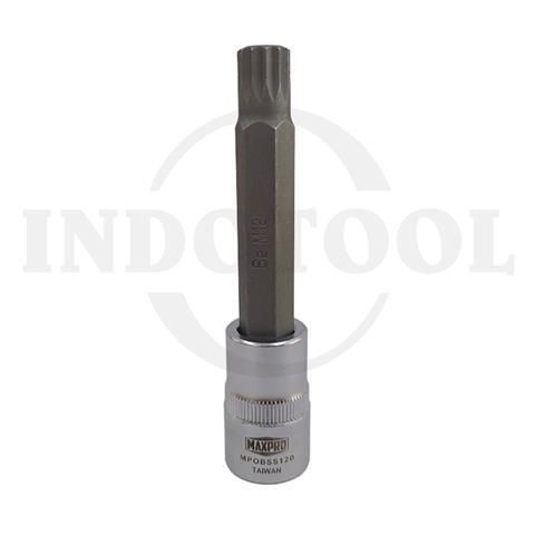 1/2" DR BIT SOCKET SPLINE S2 12mm x 100mm / MATA SOCK SPLINE MAXPRO