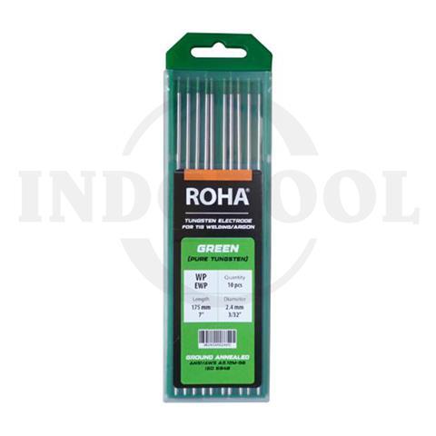 10 PCS TUNGSTEN ELECTRODE, GREEN 1.6mm x 175mm / 10 PCS JARUM LAS ARGON, HIJAU ROHA