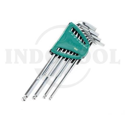 12 PCS EXTRA LONG BALLPOINT HEX KEY SET / 12 PCS KUNCI L BALLPOINT EXTRA PANJANG SATA