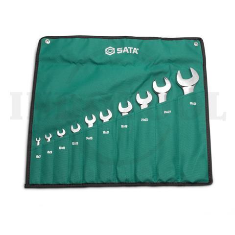 10 PCS DOUBLE OPEN WRENCH SET 5.5 - 32mm / 10 PCS KUNCI PASS SET SATA