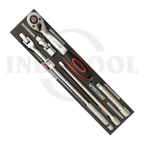 5 PCS RATCHET WRENCH SET TOOL TRAY 420 x 96mm / 5 PCS KUNCI RATCHET TOOL TRAY MAXPOWER
