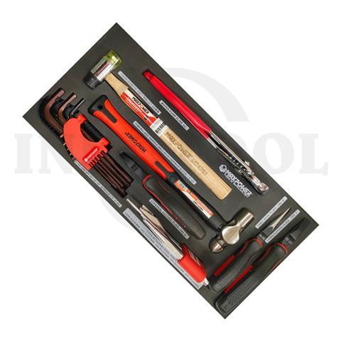 20 PCS PLIERS, CHIESEL & HEX KEY SET TOOL TRAY 420 x 195mm / 20 PCS TANG, PAHAT & KUNCI L TOOL TRAY MAXPOWER