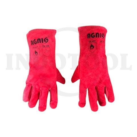 SARUNG TANGAN LAS TYPE ECO, RED 14" / SARUNG TANGAN LAS TYPE ECO MERAH AGNIS