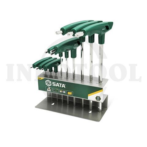 9 PCS T-HANDLE HEX KEY SET 2-10mm / 9 PCS KUNCI T SET SATA