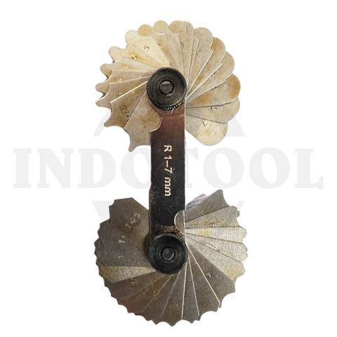 RADIUS GAUGE R1 - 7mm / ALAT UKUR RADIUS CEKUNG CEMBUNG UMUM