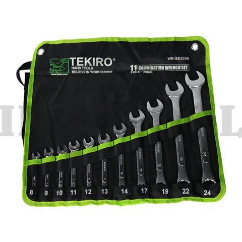 11 PCS COMBINATION WRENCH SET (SATIN CRV) 8-24mm / 11 PCS KUNCI RING PAS SET WIPRO
