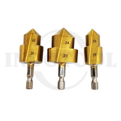 3 PCS PPR LIFT DRILL SET, HEX SHANK 15-19, 18-24, 24-31 / 4 PCS PPR LIFT DRILL SET, HEX SHANK LANGSOL